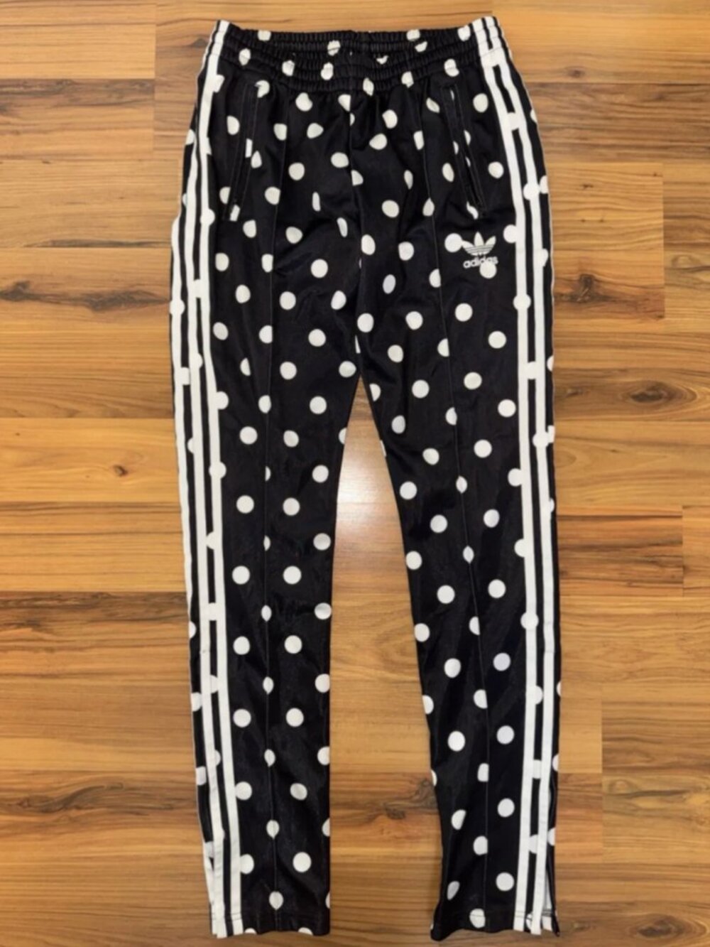 Adidas Polka Dot Track Pants Striped Y2K Retro Athleisure Women's Small